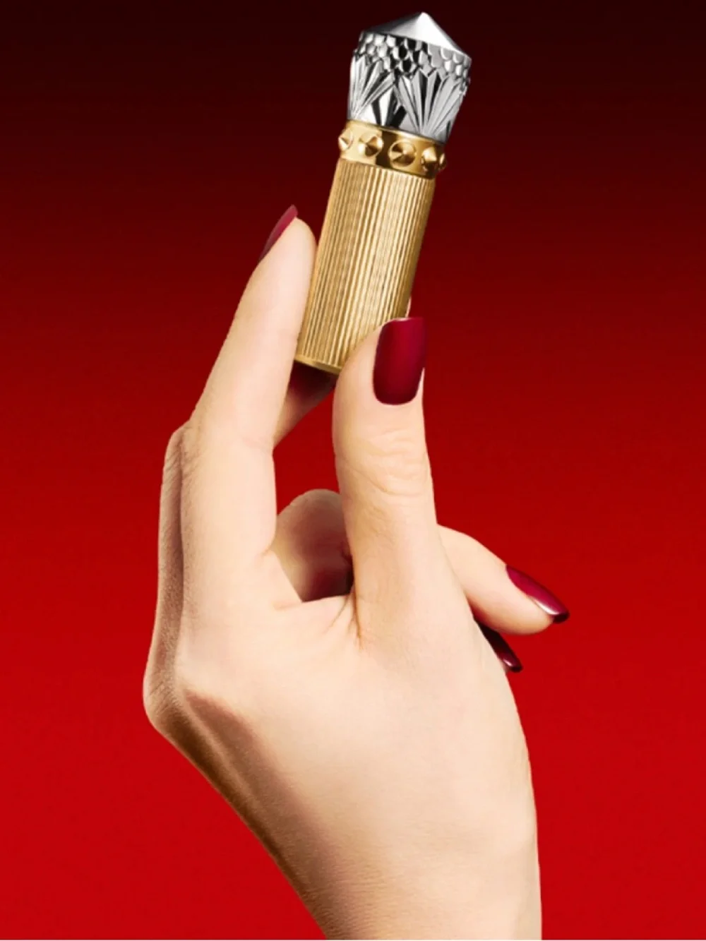 NEW CHRISTIAN LOUBOUTIN Rouge Silky Satin On The Go Lipstick In Soft Goji 355